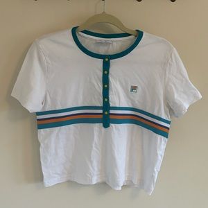 FILA x Urban Outfitters Henley Crop Top